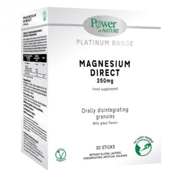 Power Of Nature Platinum Range Magnesium Direct 350mg 30 φακελίσκοι Power Of Nature Platinum Range Magnesium Direct 350mg 30 φακελίσκοι